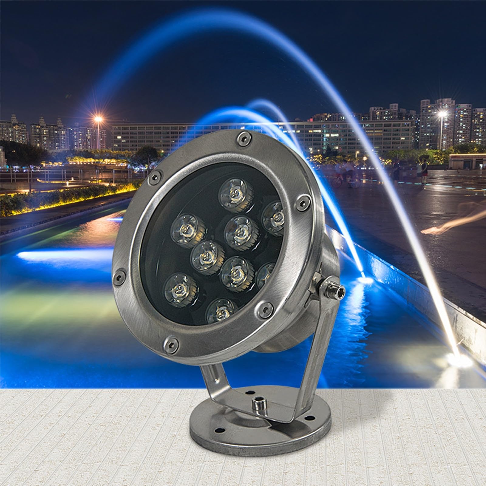 Aycdl Blue Underwater Pond Light Led Fountain Lights Low Voltage Ac12/24V Ip68 Waterproof Submersible Led Pool Light For Outdoor Ponds Fountain Spotlight,-3W-Ac12v