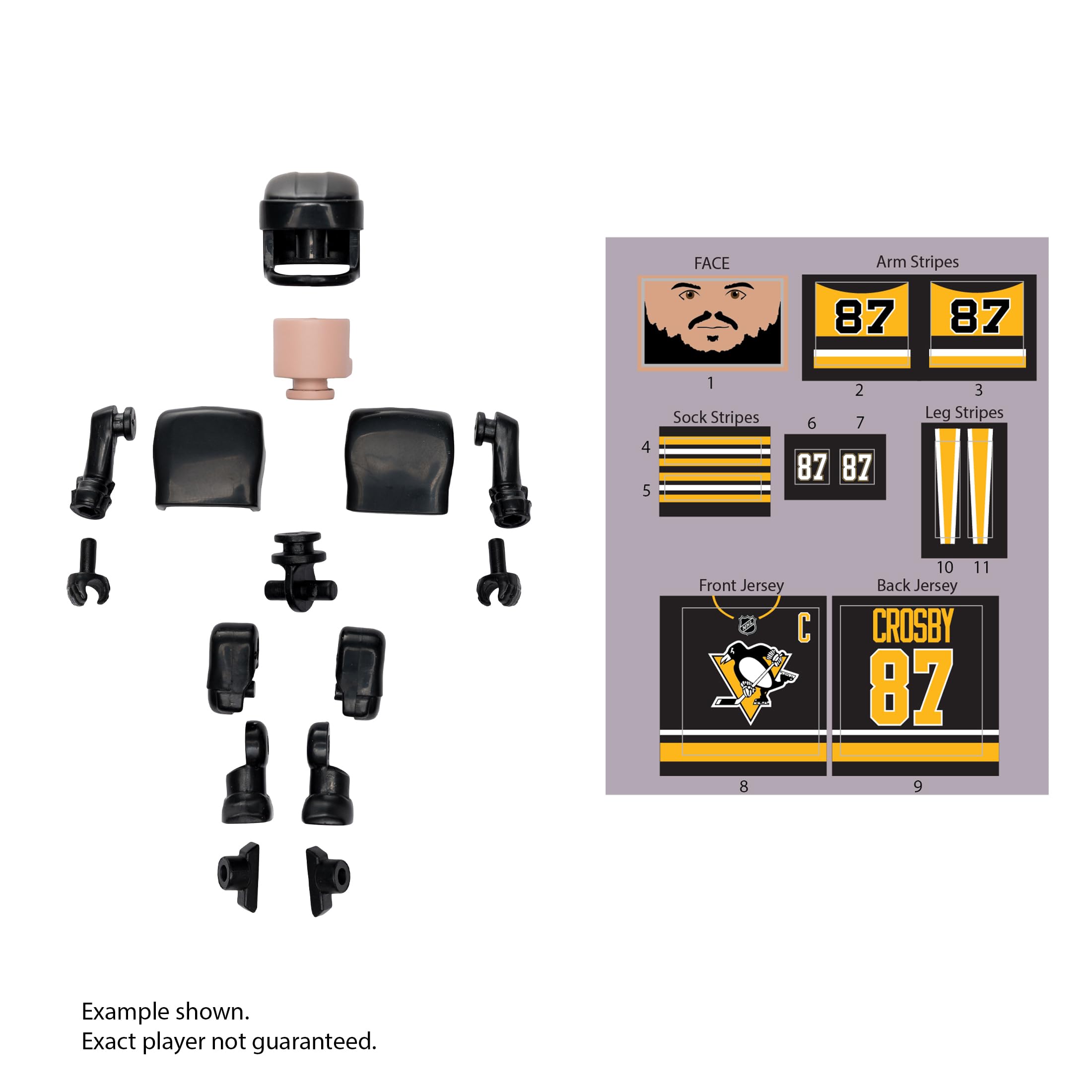 McFarlane Toys - NHL Construct-a-Figure Random Blind Bag 3-Pack, 2 pollici Figure