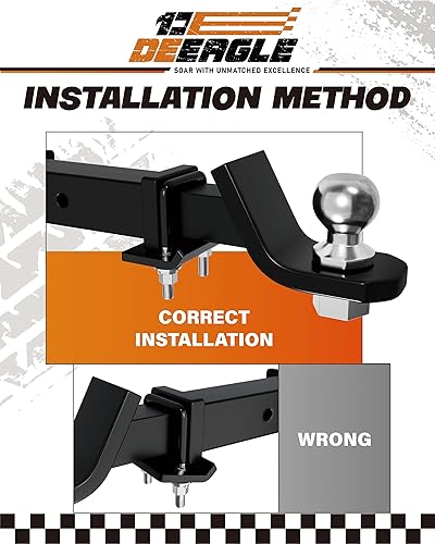 Miniatura 5 de DEEAGLE Tensor de enganche estabilizador antitraqueteo para enganches de remolque de 2.5 pulgadas, reduce el movimiento en el montaje del enganche,