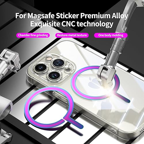 Miniatura 9 de Magsafe - Anillo de placa de metal con imán de alta calidad, ultrafino, kit de adaptador de conversión universal para funda de teléfono, cargador