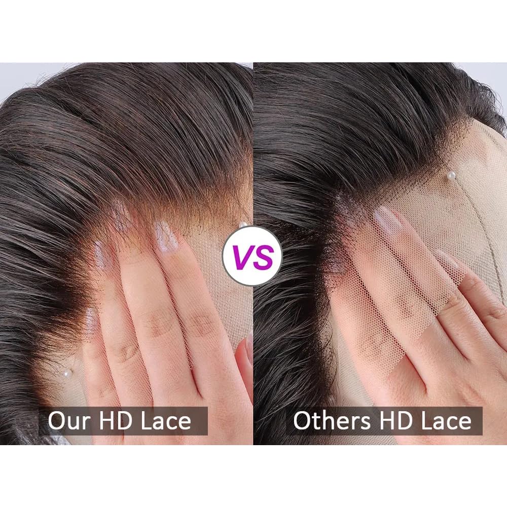 Highlight Honey Blonde Brown #4/27 Color Human Hair Wig 150% Density 13x4 HD Invisible Lace Front Wig With Baby Hair Natural Hairline 100% Human Hair Wigs Remy Brazilian Hair Glueless Wig For Women