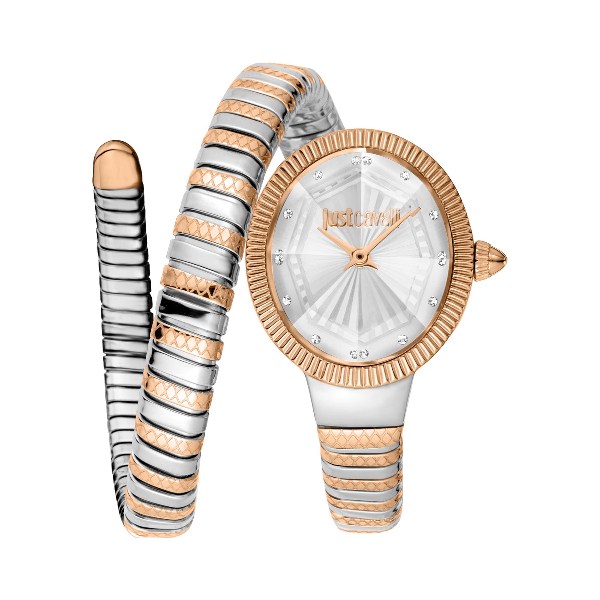 Just Cavalli Stainless Steel Analogue Wrist Women Watches Rose Gold Band with 2 Hands Silver Dial Bracelet Watch for Girls/Ladies - JC1L268M0065 (B0CH8THB57) Amazon Price History, Amazon Price Tracker