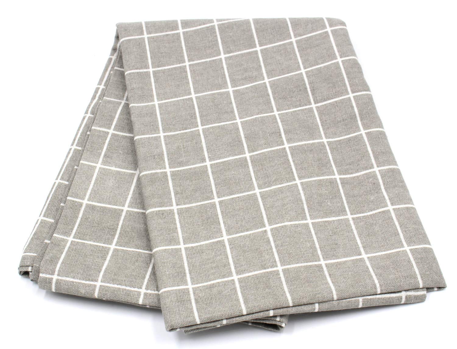 ♪SAWAN テーブルクロス シンプル 格子柄 グレー 布 ハンドメイド Amazon｜SAWAN テーブルクロス シンプル 格子柄 グレー 140x140cm