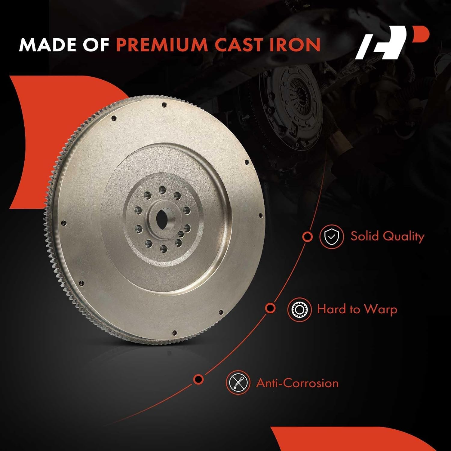A-Premium Clutch Flywheel Compatible with Ford F Super Duty 1995-1997, F-250 1994-1996, F-250 HD 1997, F-350 1994-1997, F-250 F-350 F-450 F-550 Super Duty 1999-2003, 7.3L, Manual Trans.