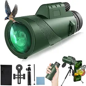 Telescópio monocular, monóculos para adultos, prisma BAK-4 e monóculo FMC de alta potência para smartphone, KHD45