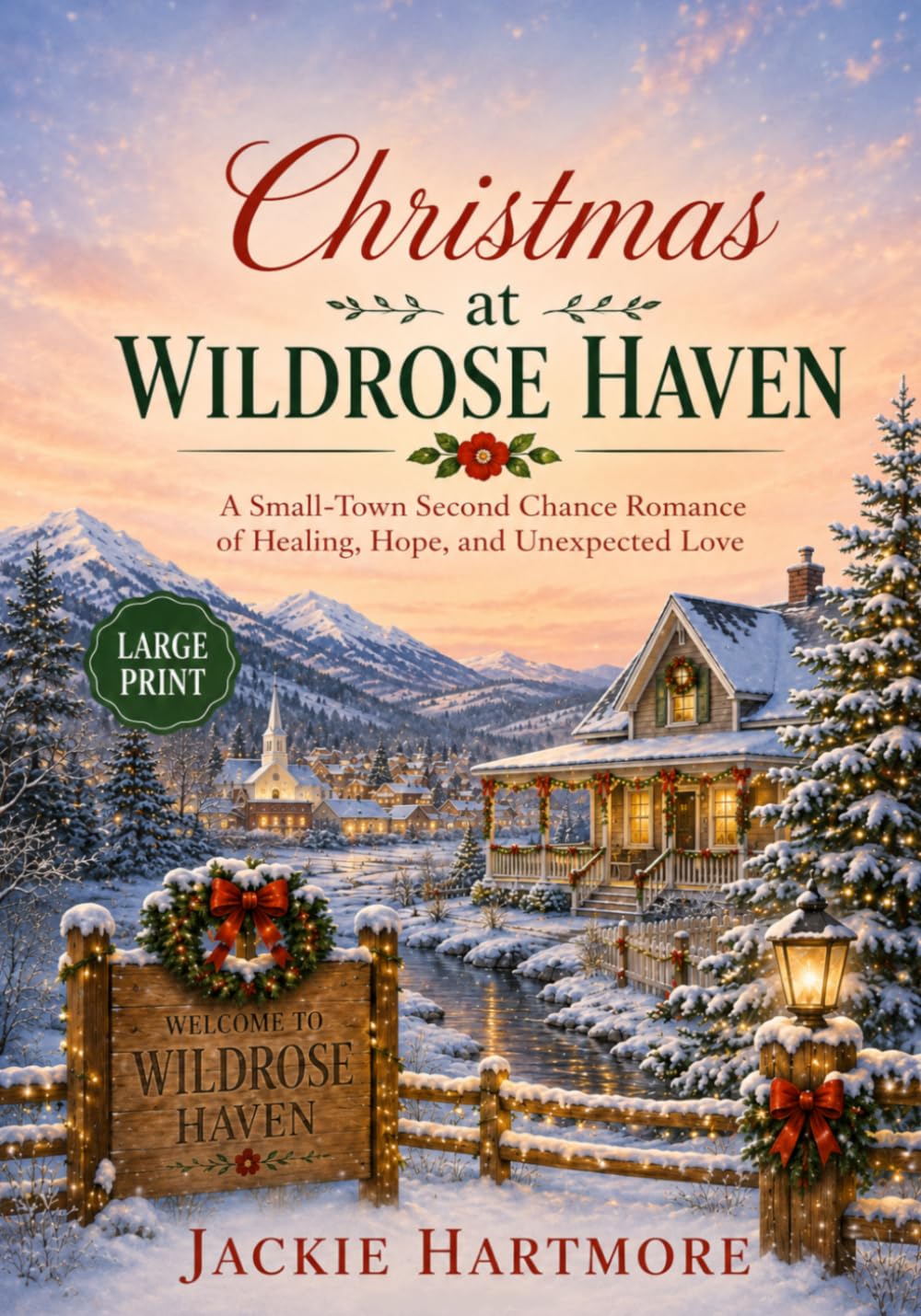 Large Print Christmas at Wildrose Haven: A Small-Town Second Chance Romance of Healing, Hope, and Unexpected Love