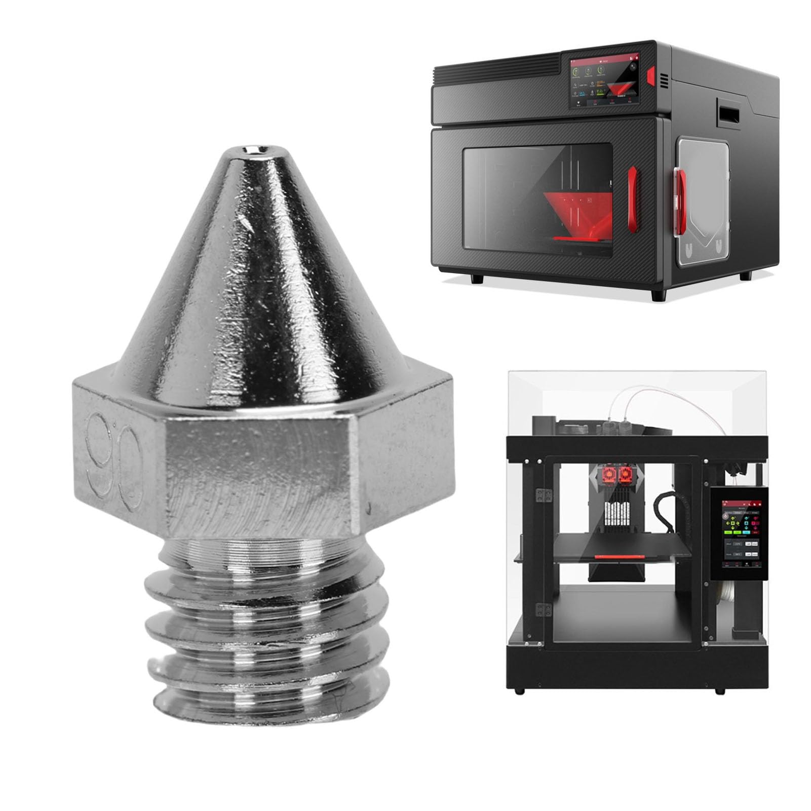 Ugelli per stampante 3D Set di ugelli in lega ad alta durezza 0.2MM 0.4MM 0.6MM 0.8MM per Raise3D N Pro2 Pro3 E2 Series