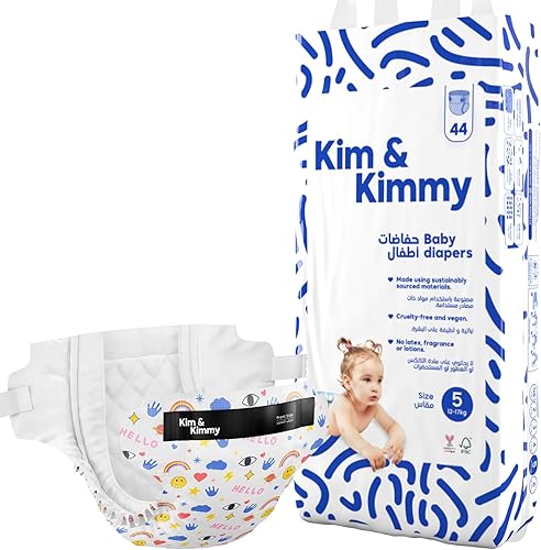 Miniatura 30 de Kim & Kimmy Pañales ecológicos, recién nacidos, hasta 11 libras, 32 pañales – Protección contra fugas de 12 horas, sin erupciones, hipoalergénicos –