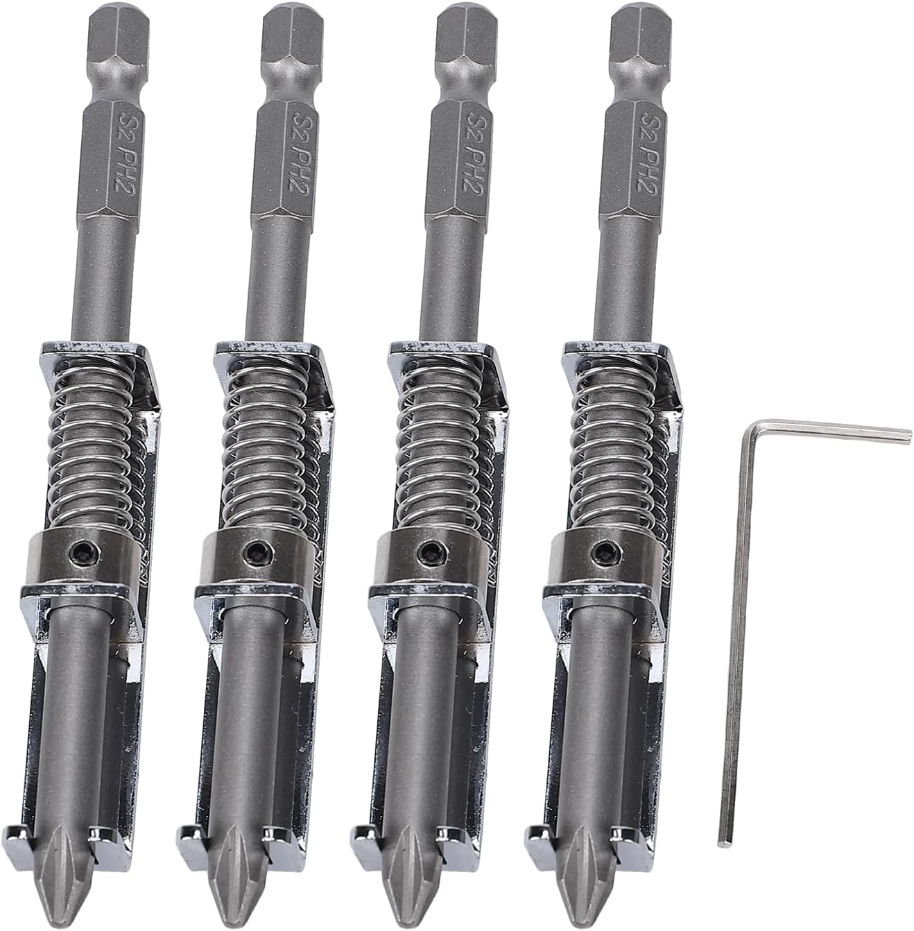 Shkalacar Spring Loaded Screw Holder, Non Slip Drill Bit Organizer with Strong Spring for Electrician Mechanic Home Repair Universal Screw Fixing Tool Drill Bit Stand for Mechanics