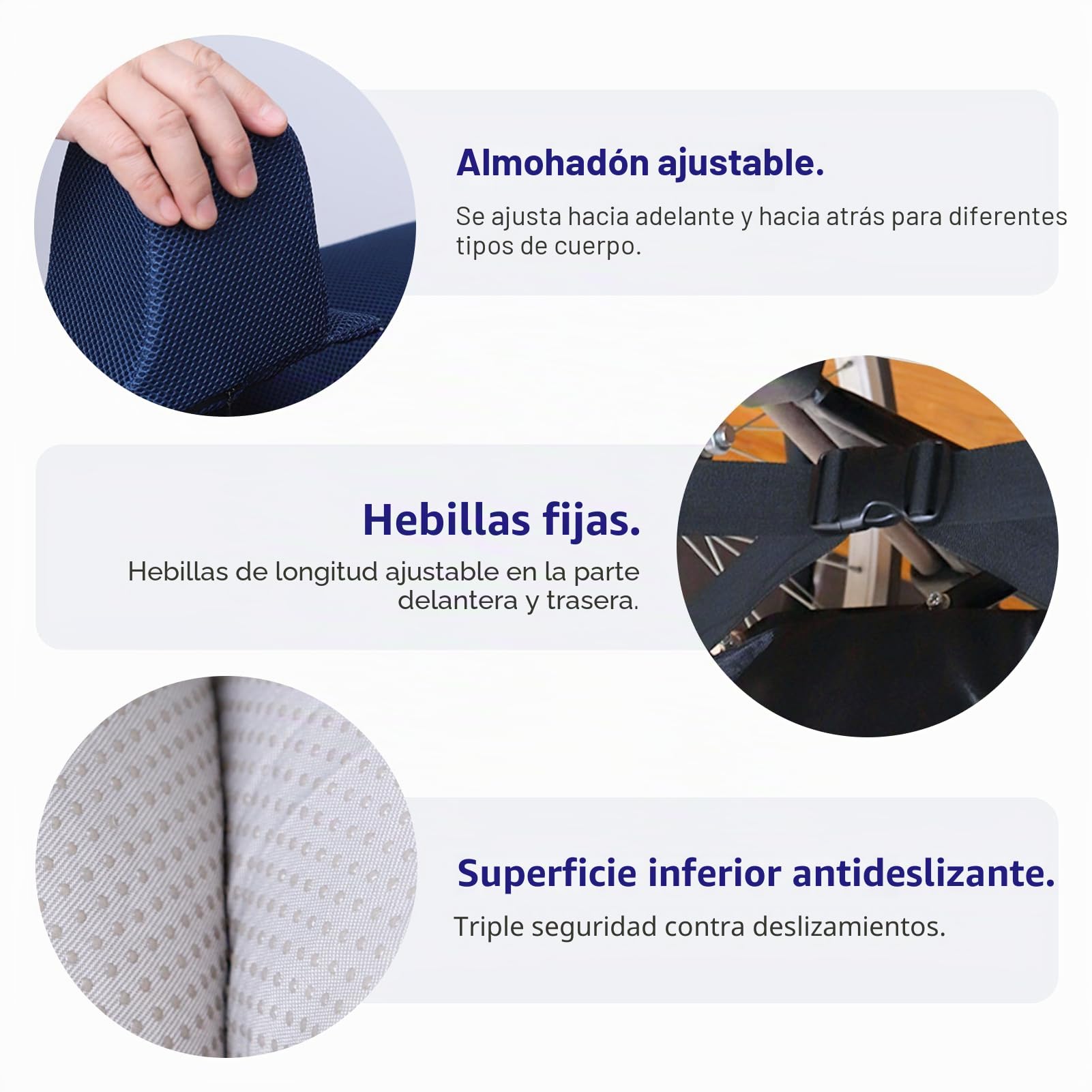 LIROPAU Cojín antideslizante para silla de ruedas, cojín antideslizante para silla de ruedas para personas mayores con cuña de pompón y cinturón de seguridad, funda transpirable extraíble para