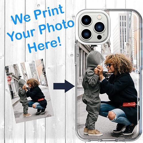 Miniatura 2 de Funda personalizada de doble capa para Apple iPhone 15 PRO MAX de 6.7 pulgadas solamente, diseña tu propia funda transparente transparente para fotos
