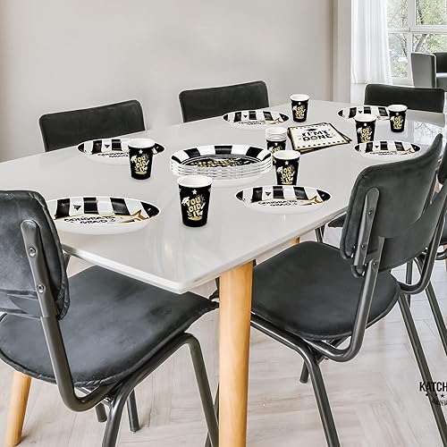 Miniatura 5 de KatchOn, Platos y servilletas de graduación 2024 – Paquete de 100, sirve 25 | Suministros para fiesta de graduación 2024 | Decoraciones de