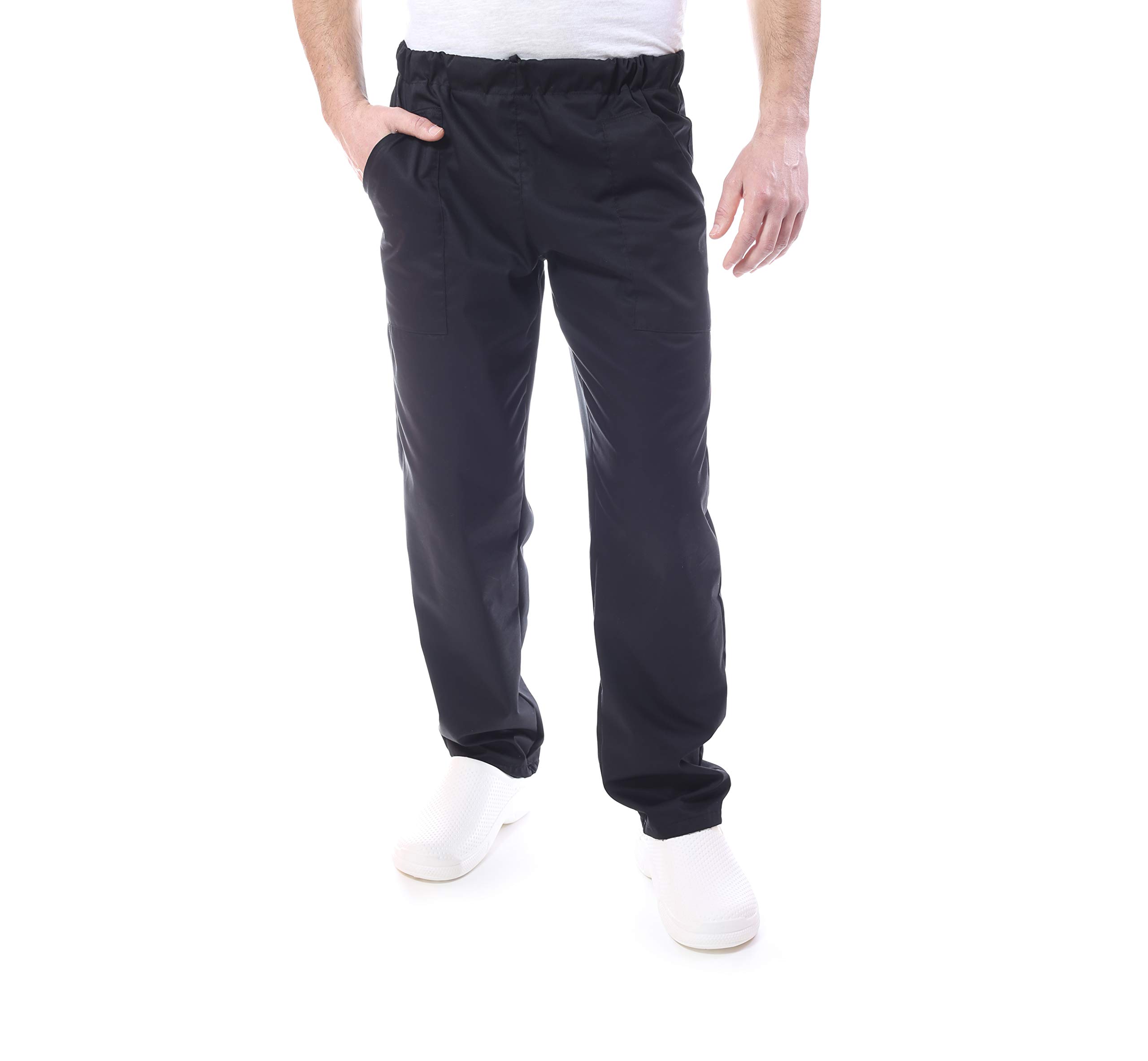 tessile astorino Ricamo Gratuito - Completo Cuoco Uomo - Divisa Chef - Nero e Rosso - Giacca, Pantaloni e Grembiule - 100% Cotone - Uniforme per Cucina e Ristorante (XS)