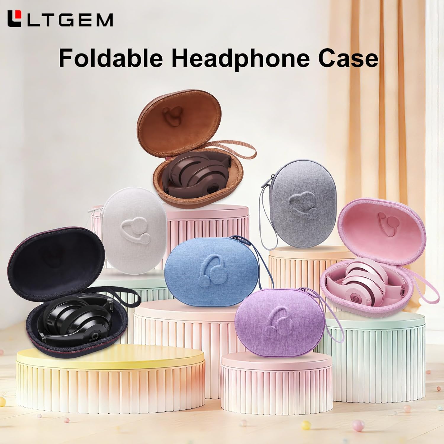 LTGEM Headphones Case Compatible with Beats Studio 3/Solo 4/Studio Pro/Solo 3 Headphones, Black - Image 6