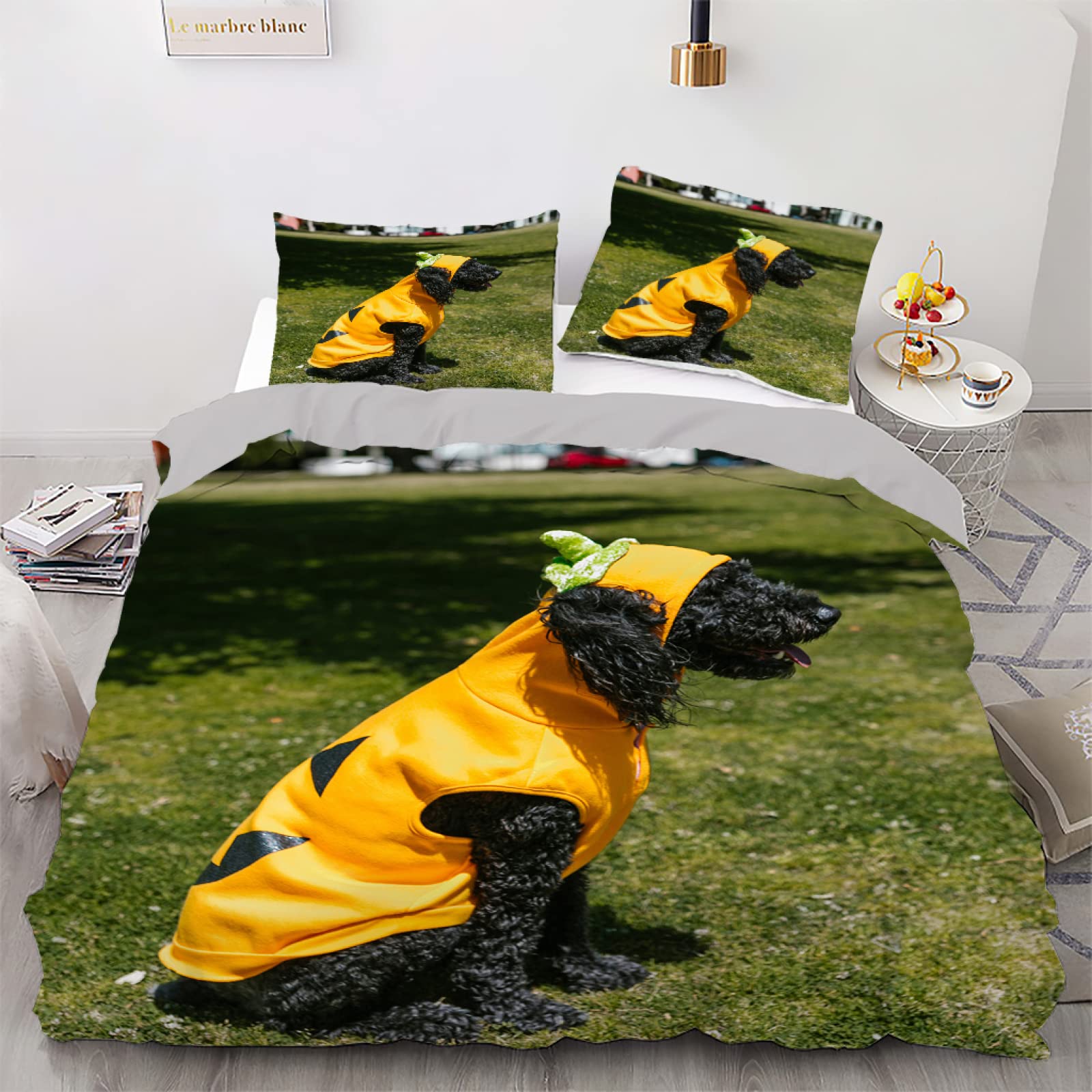 Housse de couette 200x200 cm jaune pour illuminer votre chambre parentale