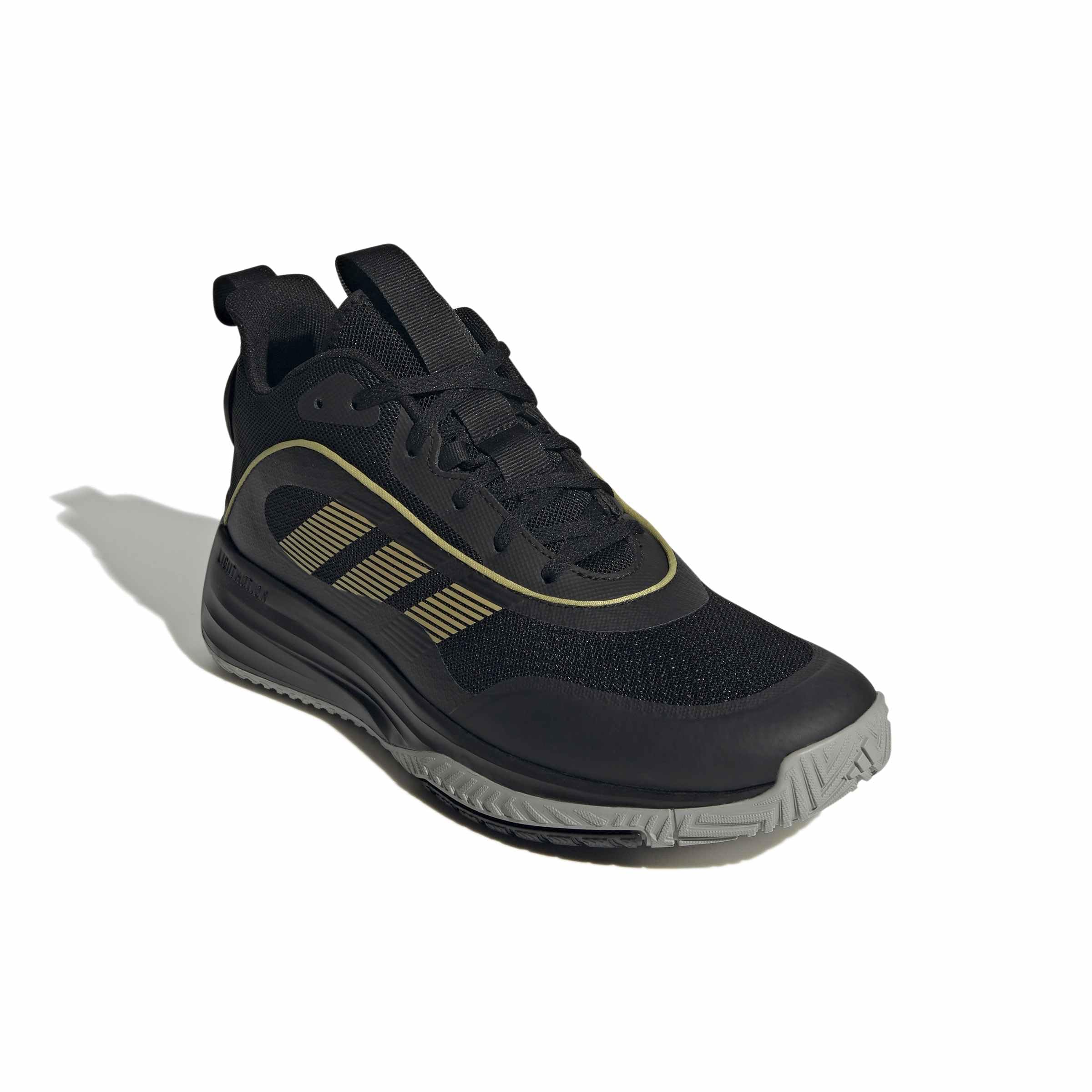 Adidas Originals Uomo Own The Game 3 Scarpe da Basket, Core Black Gold Metallic Mgh Solid Grey, 50 2/3 EU