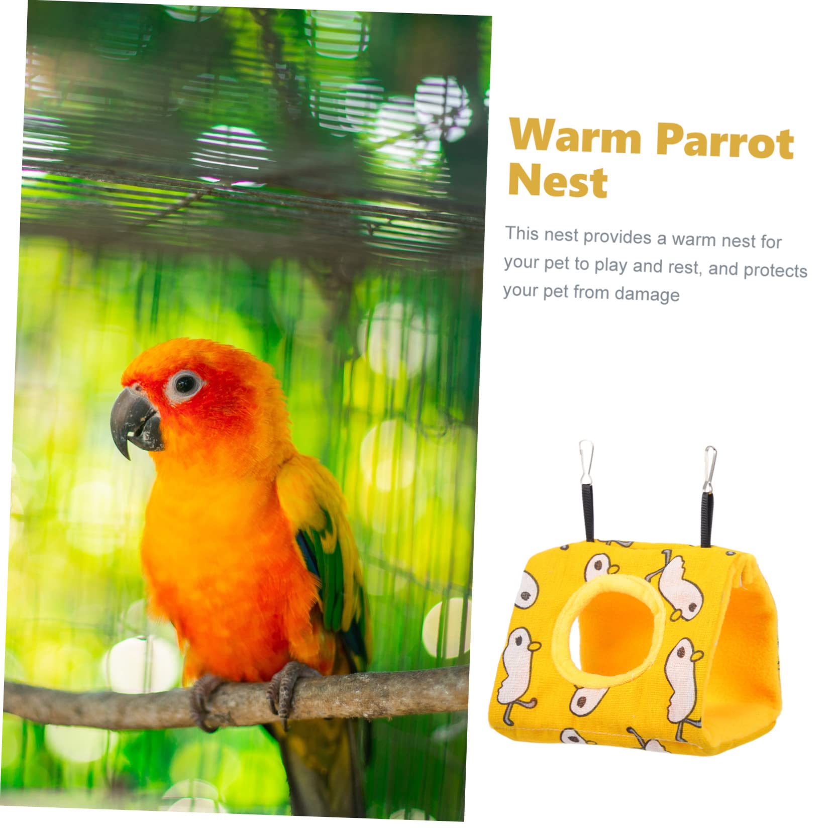BESPORTBLE 5pezzi Hammock per Uccelli Nido Confortevole per Pappagalli e Piccoli Uccelli Accessorio per Volatili Traspirante e Resistente per Inverno e attività Domestiche