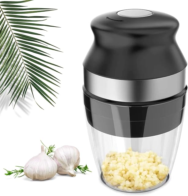 McGrow Manual Garlic Press - Garlic Crusher - Garlic Masher - Garlic Twister - Garlic Shredder Press BPA Free & Dishwasher Safe - Ideal for Home Kitchen