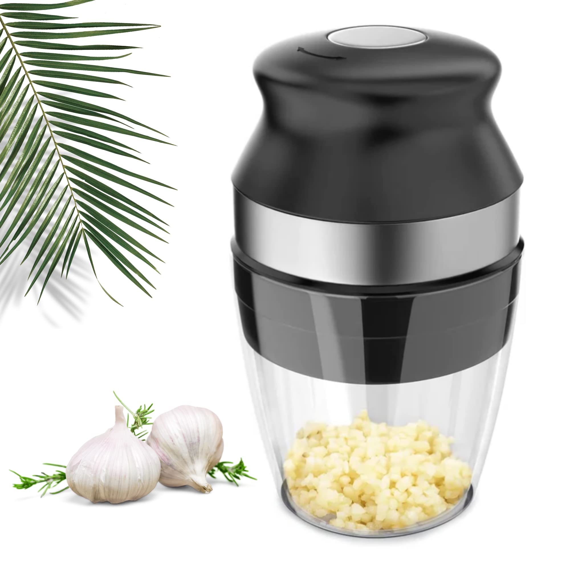 McGrow Manual Garlic Press - Garlic Crusher - Garlic Masher - Garlic Twister - Garlic Shredder Press BPA Free & Dishwasher Safe - Ideal for Home Kitchen