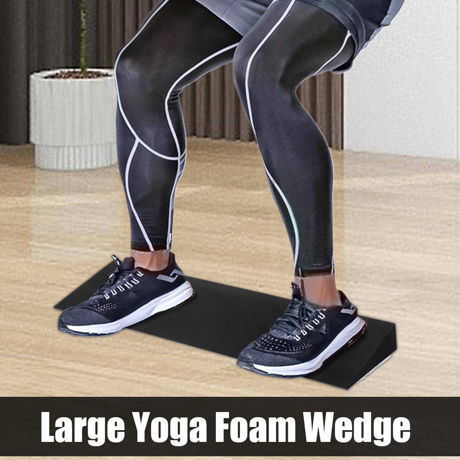 Large Yoga Foam Wedge,Slant Board,calf Stretcher Slant Boa rd,Squat Wedge Block For Heel Elevated Weightlifting Calf Stretcher Slant Boa rd For Strength Performance Improve Lower Leg Strength