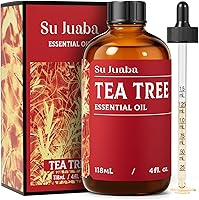 SU JUABA 100% Pure Tea Tree Essential Oil 4oz (118ml) - Natural Aromatherapy for Skin, Hair, Face, Toenails & Shampoo