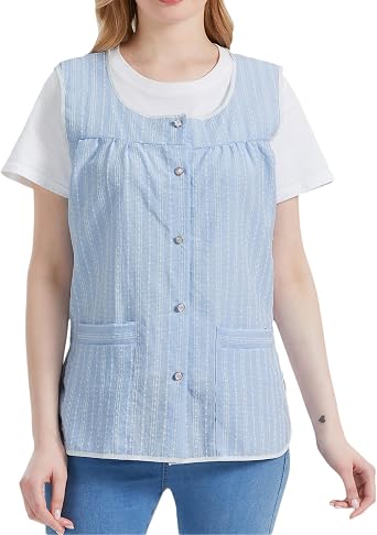 Nanxson Cobbler Aprons for Women with Pockets Smock Apron with Buttons
