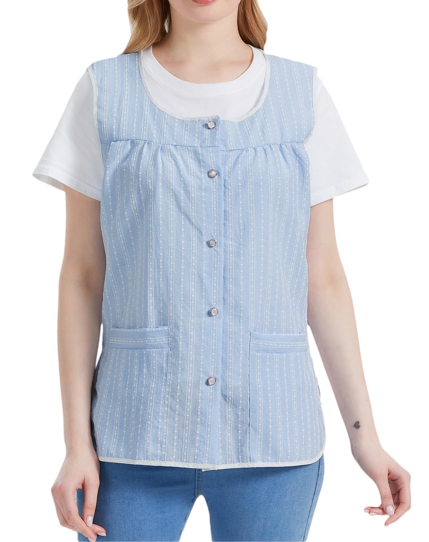 Nanxson Cobbler Aprons for Women with Pockets Smock Apron with Buttons for Cooking Chef Kitchen CF3152