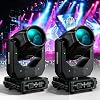 280W 10R Beam Sharpy Moving Head Light - 17 Gobos Stage Lights Lamp Disco Lights RGBW DMX512 DJ Lights for Party Wedding Church Club Bars Show, Black-280w 2pcs