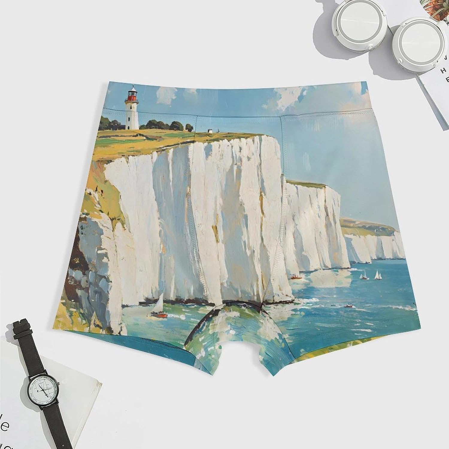 The White Cliffs of Dover Men's Underwear Boxers Briefs for Men Stretch Shorts