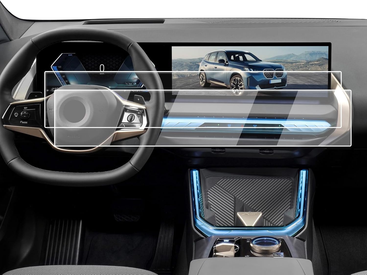 ECOZEN Screen Protector For 2024-2026 BMW X5 X6 X7 5 Series/2025 X3-2 Pcs Nano Film Screen Protector For 2023-2026 BMW 2/3/4/7 Seires/XM & 2023-2026 iX Accessories Plastic Anti Fingerprints