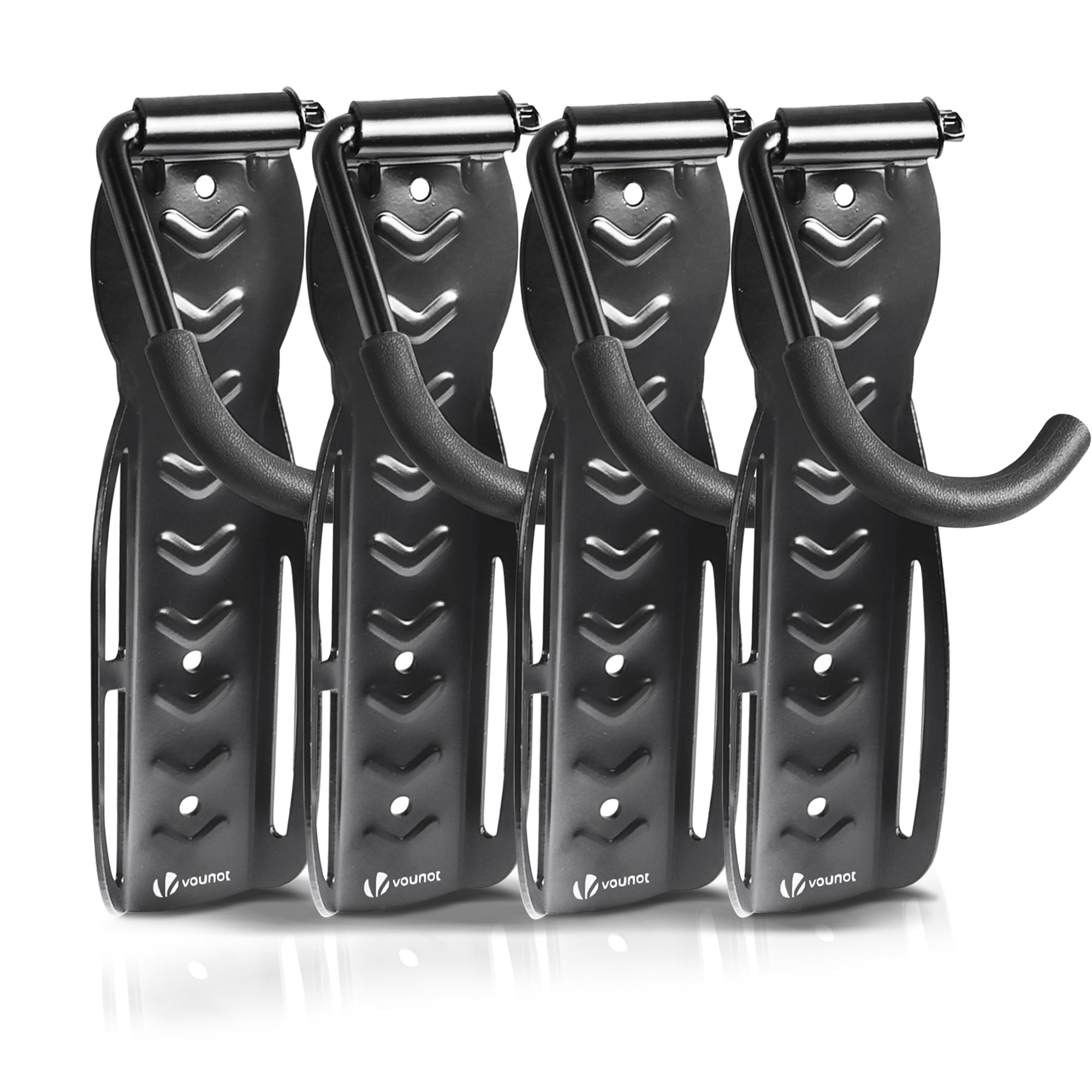 VOUNOT® Bike Wall Mount Rack 4 Pack, Heavy Duty Bike Hooks for Wall Storage, Vertical Bicycle Hanger for Garage, Space Saving Cycle Holder