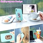 Support de sonnerie de téléphone portable Finger Kickstand, CLZWiiN pliable 360° Support de téléphone cellulaire rotatif pour bureau, bureau, support magnétique de voiture, métal multi-angle pour prise de dos de téléphone (Rose Gold)