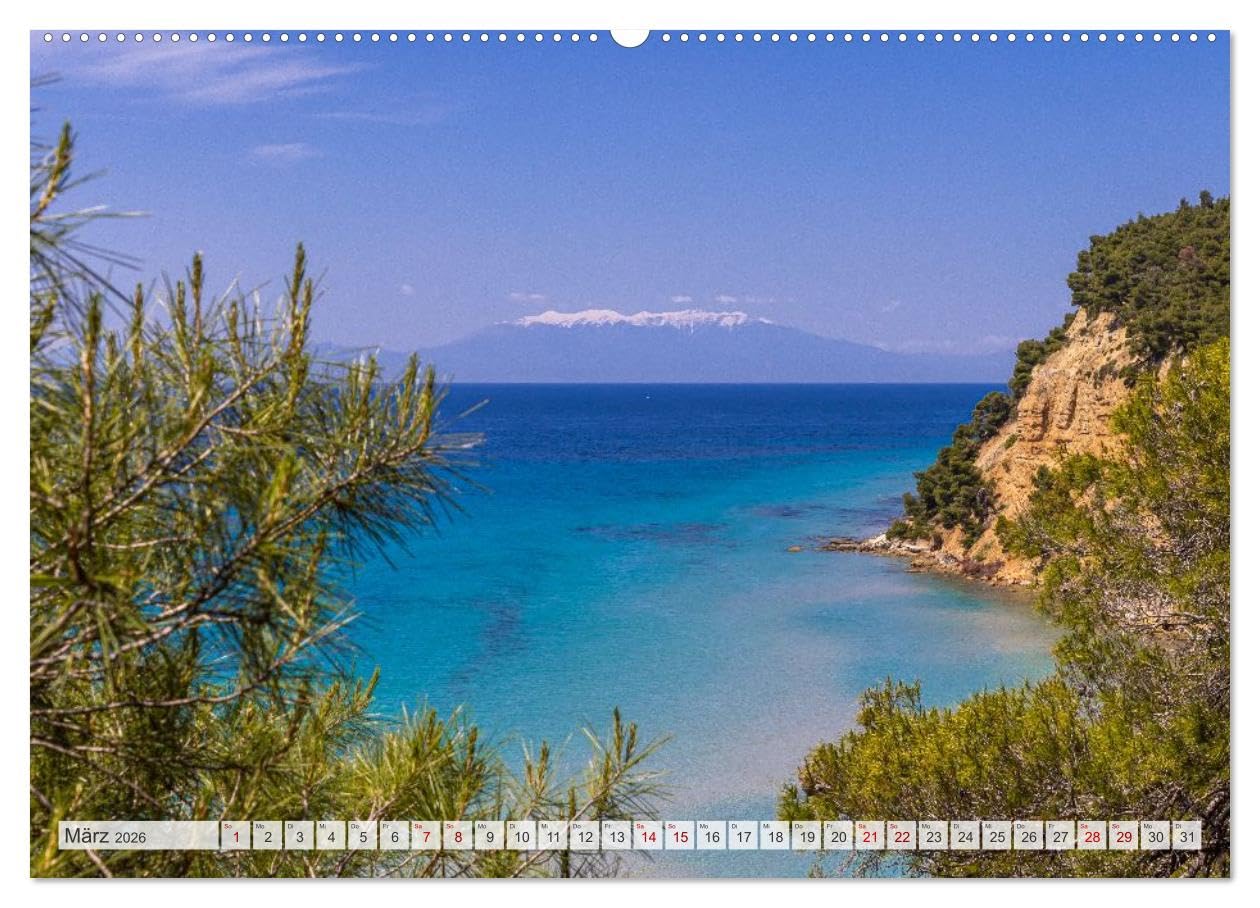 Griechenland - Thessaloniki und Chalkidiki (hochwertiger Premium Wandkalender 2026 DIN A2 quer), Kunstdruck in Hochglanz: Lebendige Stadt, ... zeigen Griechenland pur. (CALVENDO Orte)