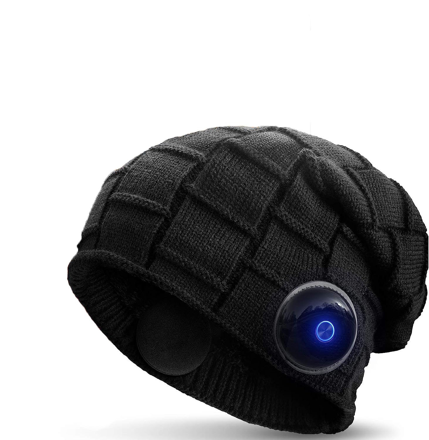 WUEAOA Cappello Bluetooth Uomo Donna,Idee Regalo Natale Invernali,Berretto Bluetooth 5.1 Musica Cappello con Cuffie Stereo e Microfono Viva Voce,Cappello Invernale per Gli Sport all'Aria Aperta Taglia unica Nero1