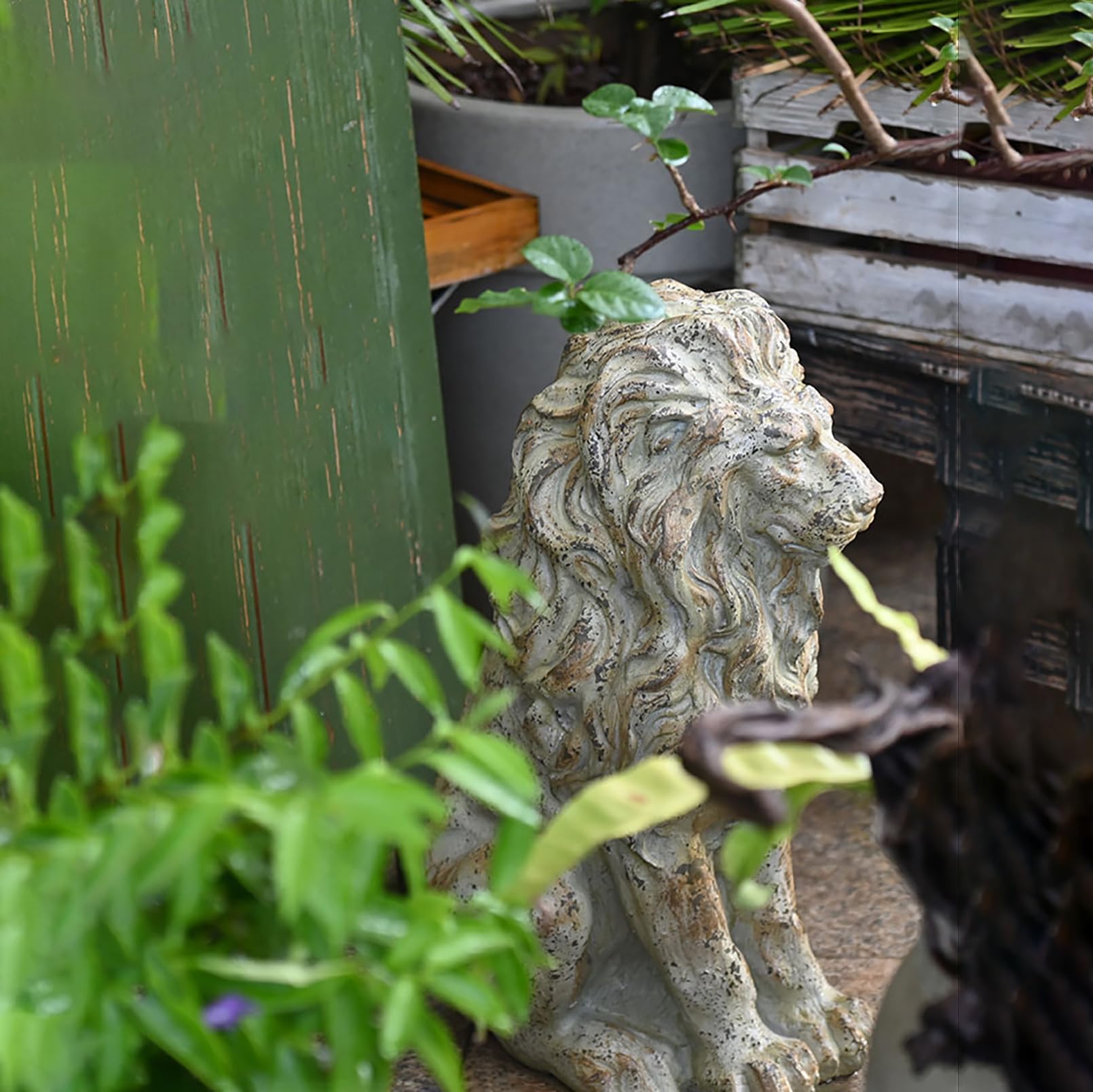 DERBUT Statue E Figurine Statua Ornamento Resina Simulazione Leone Scultura Ruggente Leone Maschile Statue Decorazione Arte Ornamenti Animali DERBUT Statue E Figurine Statua Ornamento Resina Simulazione Leone Scultura Ruggente Leone Maschile Statue Decorazione Arte Ornamenti Animali