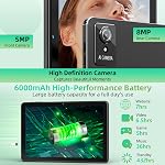 Tablet 10 inch Android 15 Tablets, 18GB RAM 128GB ROM 1TB Expand, Octa-Core Processor, 1280x800 IPS Widevine L1, WiFi 6, 8MP+5MP Dual Camera, BT5.4, 6000mAh, GPS，Gray
