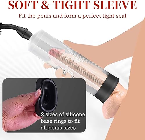 Miniatura 6 de Penisen Bomba de extensores, bomba de vacío eléctrica con bolsillo de silicona, potente bomba de extensión de presión de aire de succión VYY16