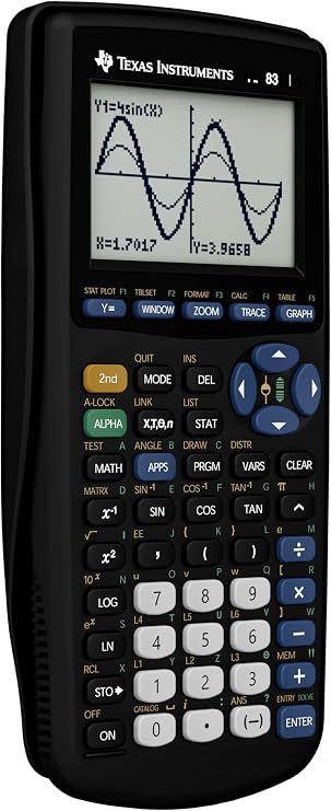 Texas Instruments TI-83 Plus Graphing Calculator, Gray, Standard