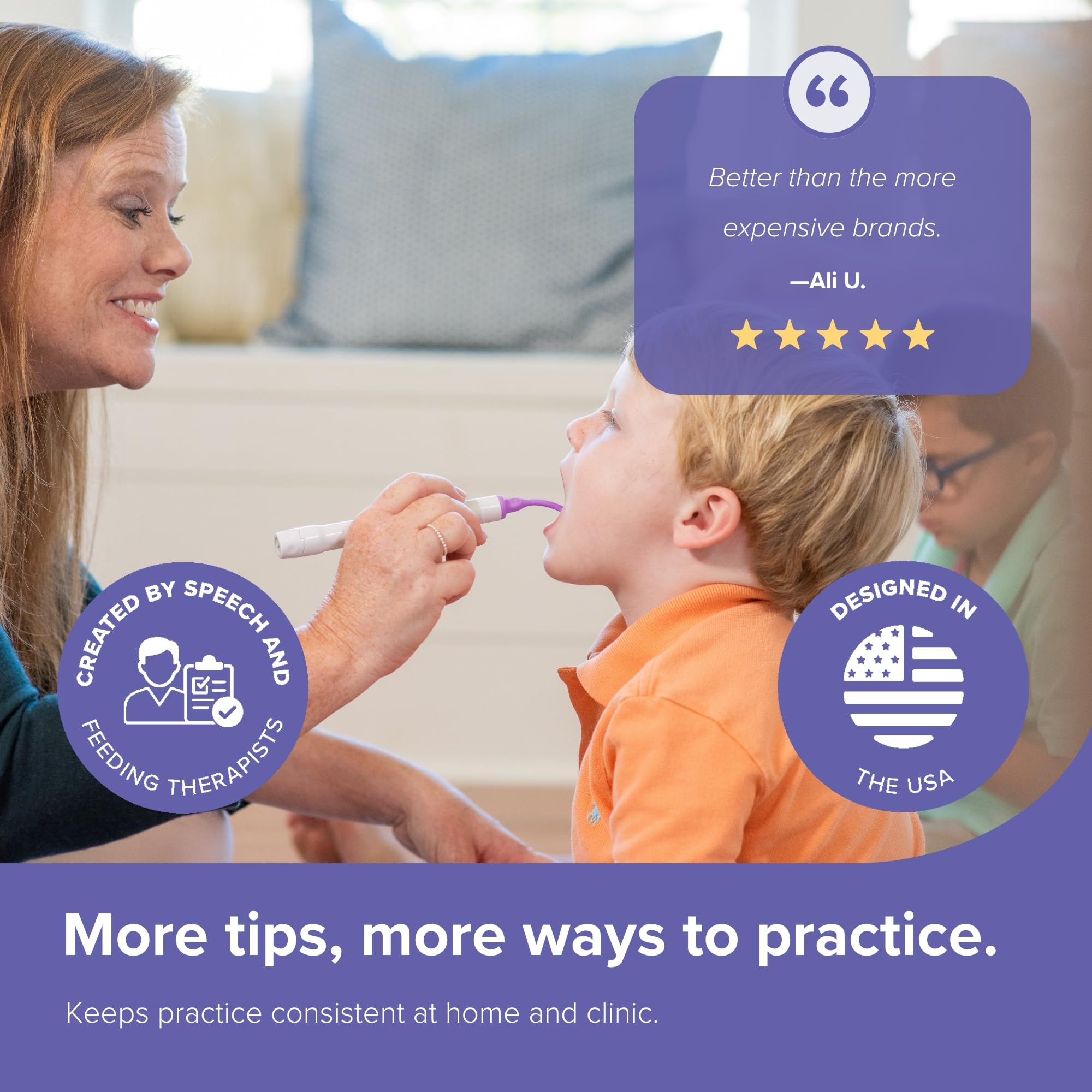 TalkTools Sensi Kit d'intégration sensorielle – Outil sensoriel oral avec nouvelle base ergonomique | Améliore les compétences de morsure et de mastication, la coordination de la mâchoire et la