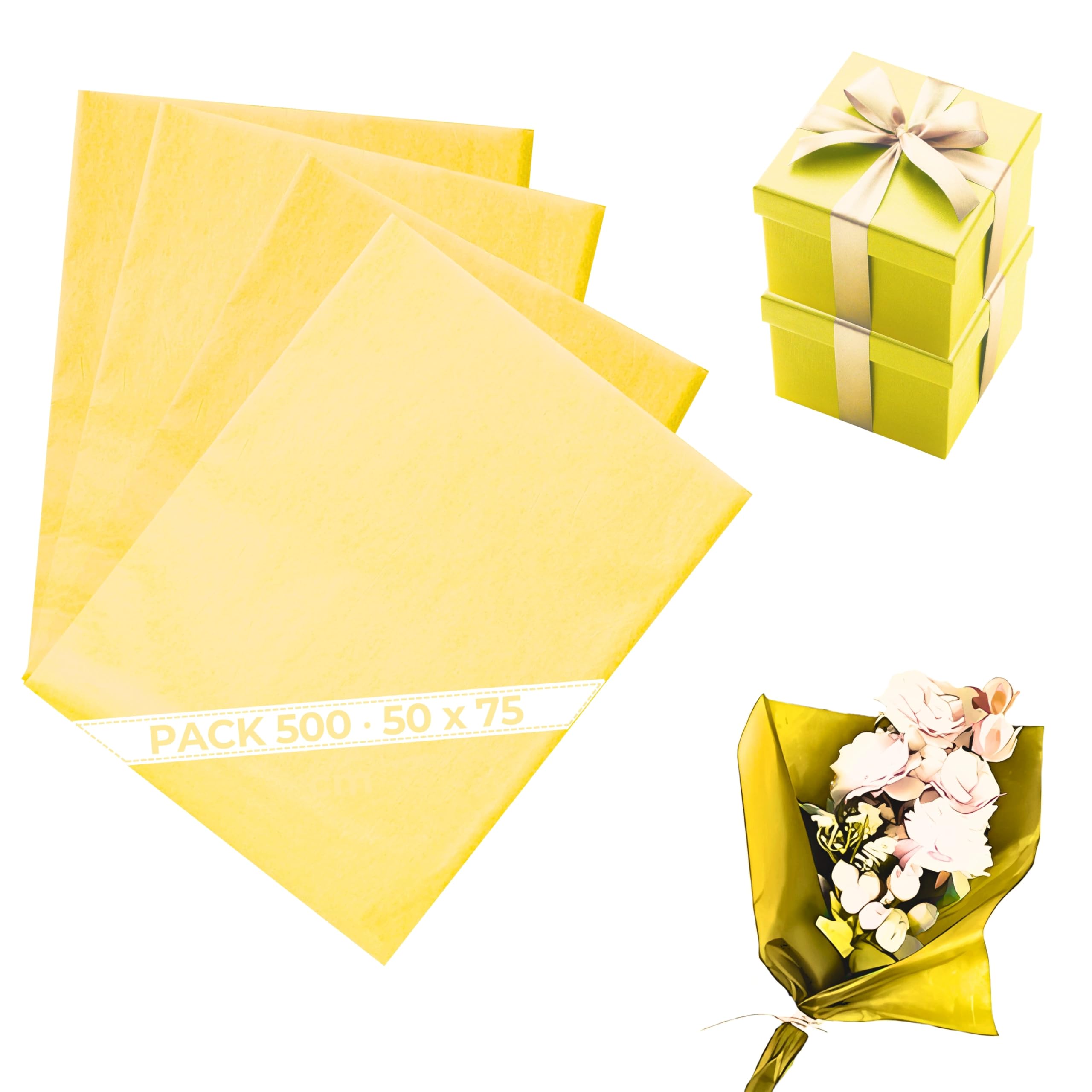 Carta seta imperiale sabbia (confezione da 500) 50 x 75 cm