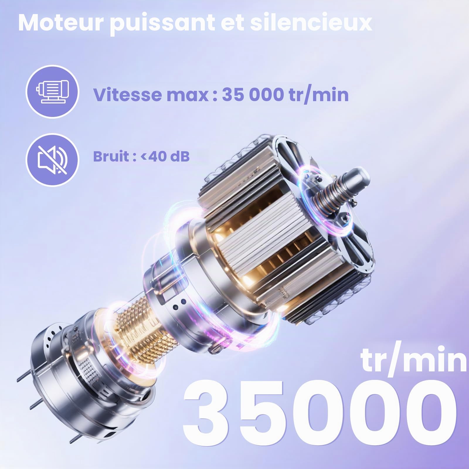 Xoali Ponceuse pour Ongles Professionnel 35000 tr/min,13 en 1 Lime a Ongle Electrique Sans Fil avec écran LCD,Kit de Manucure Pédicure Vitesse Réglable (Silver)