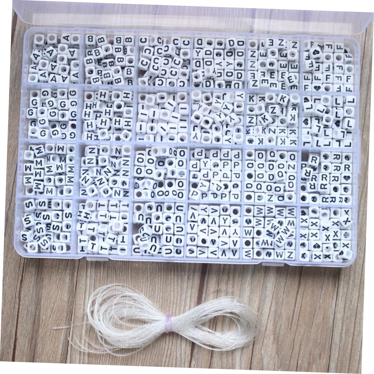 Würfel Alphabetperlen aus Acryl 6mm 1200 Stück für Schmuck
