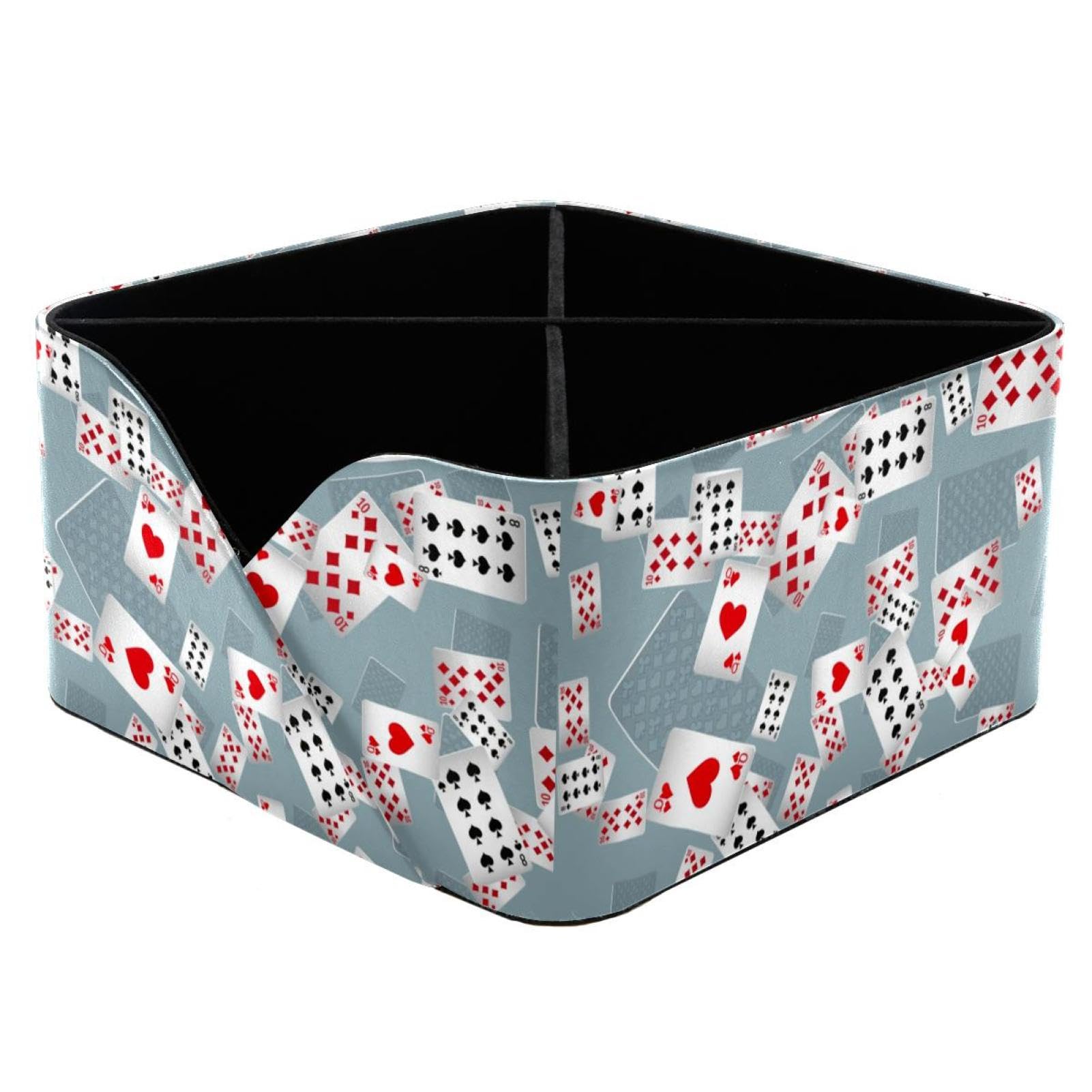 Organiseur de bureau pour cartes à jouer avec pot de rangement et porte-crayons