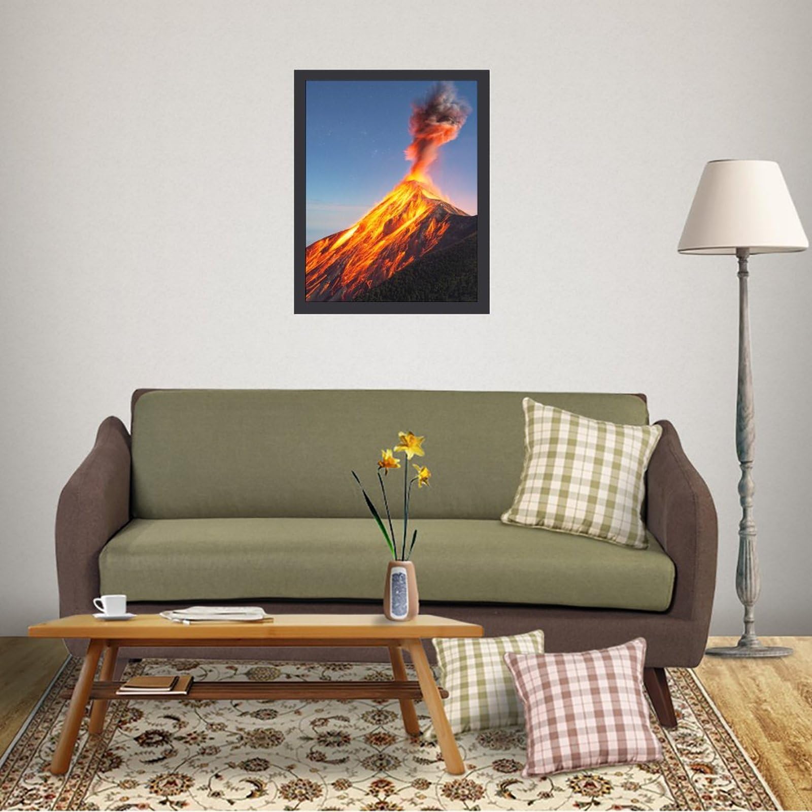 自然、風景画 玄関、寝室飾り用絵画 / 店 Amazon.co.jp: チューリップと日の出の風車 絵画 絵 カラフルな