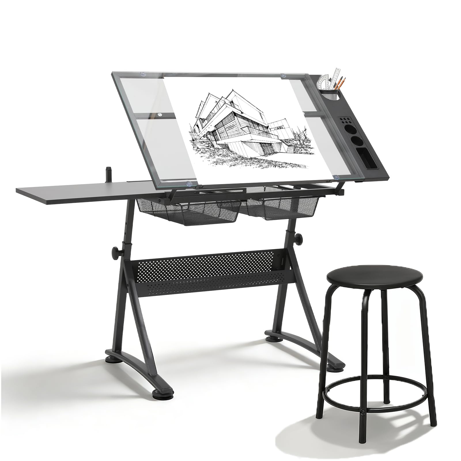 Amazon.com: Magshion Professional Drafting Table for Teens w/Stool