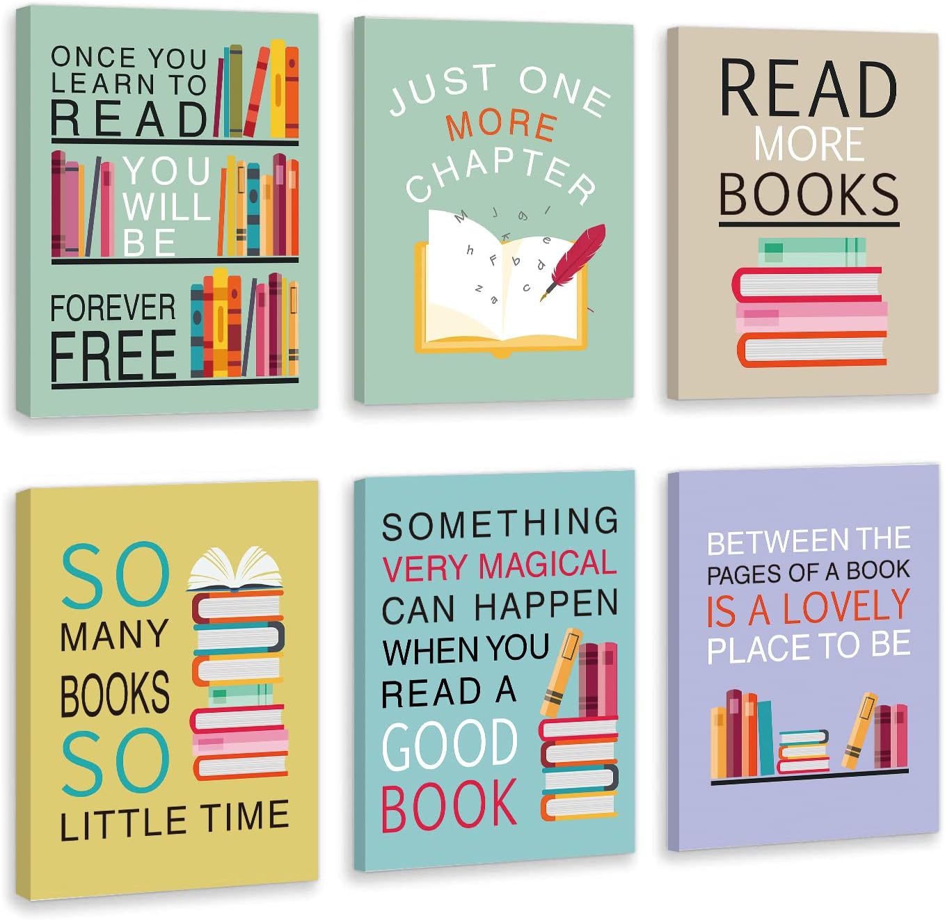 CHDITB Read Book Classroom Decor, Inspirational Quotes