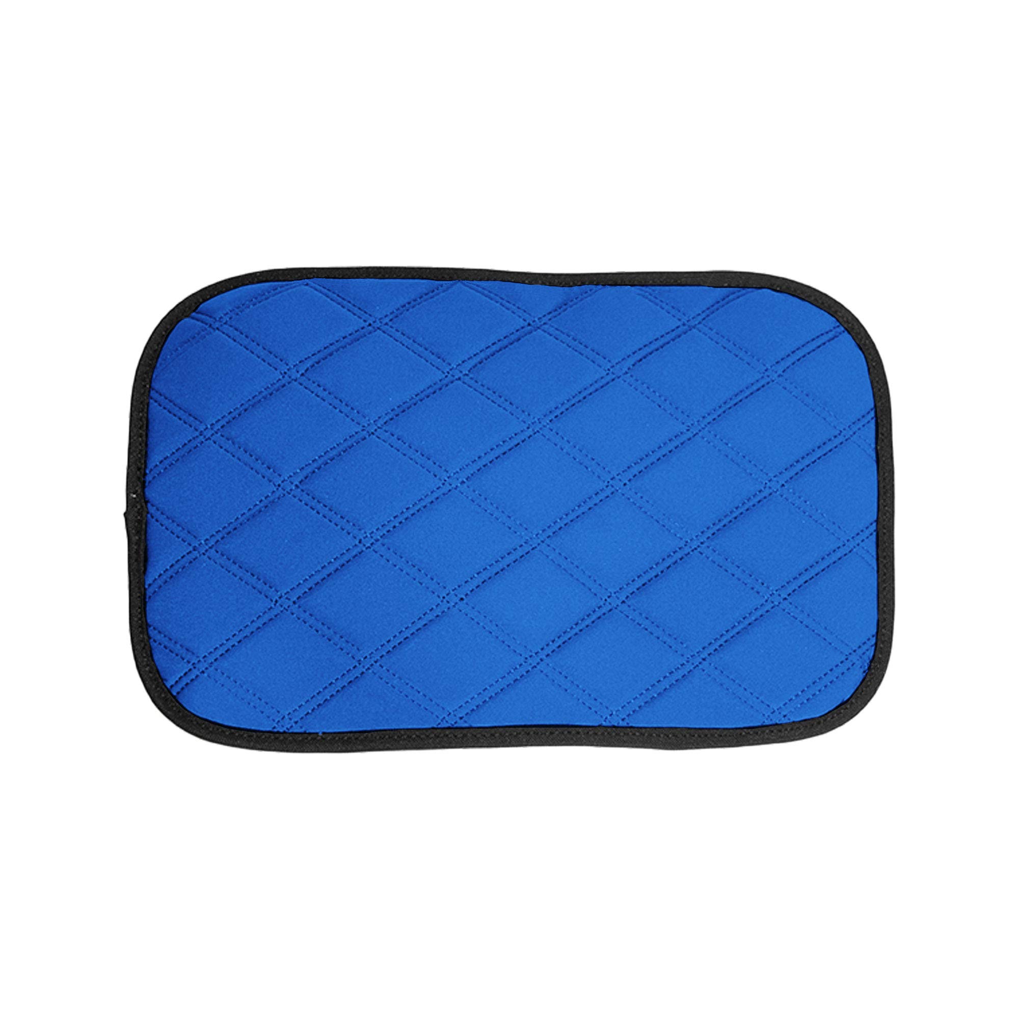 FH Group FH1053BLUEDM Neosupreme - Funda protectora para consola central con patrón de diamante, resistente al agua, color azul, se adapta a la mayoría de coches, SUV y camiones