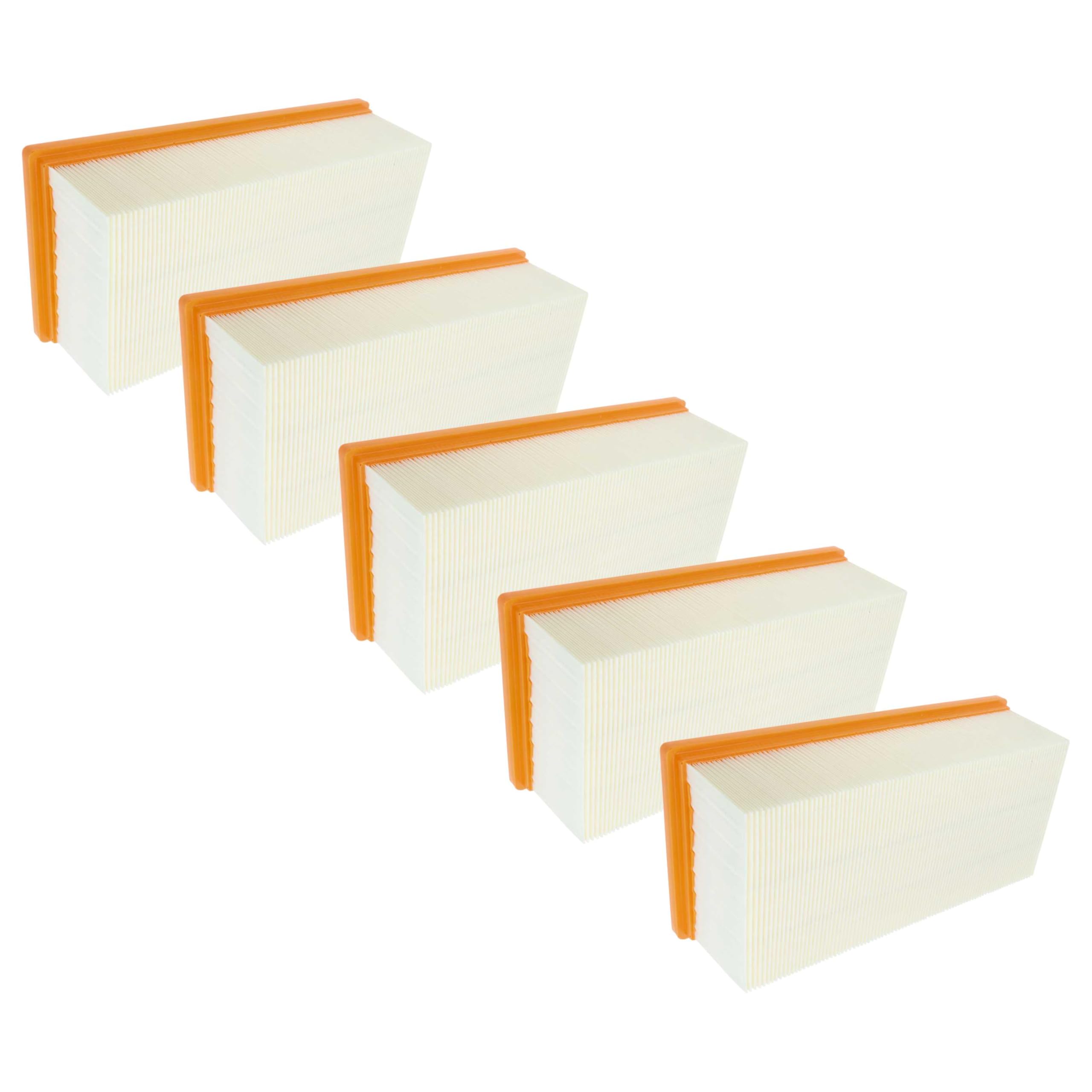 vhbw 5x filtro a pieghe piatte sostituisce Kärcher 6.904-284.0 per aspirapolvere umido/secco, industriale - Elemento filtrante
