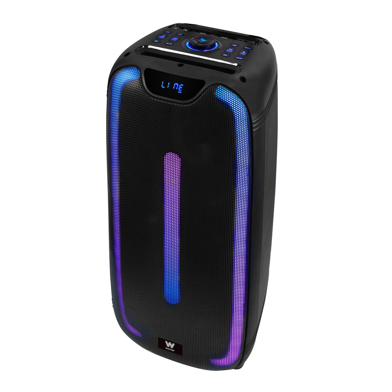 Woxter Rock'n'Roller ST - Altavoz Trolley Bluetooth Rock'n'Roller ST, 100W, 4,5 Ah de batería, Bluetooth, AUX, Tarjeta de Memoria SD, Pantalla LED