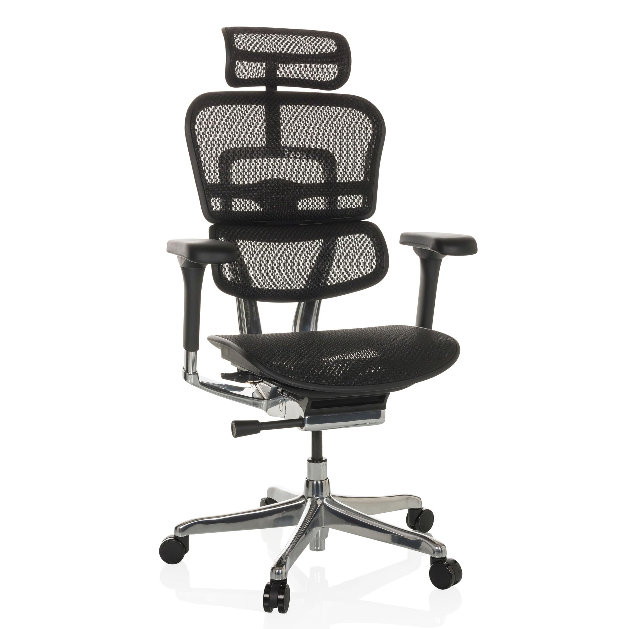 hjh OFFICEErgohuman 652277 Office Chair Mesh Ergonomic Office Chair with Flexible Lumbar Support Black